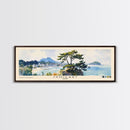 Ishigaki, Japan Watercolor Print, Vacation Gift, Japan Wall Art, Beach Painting, Beach Decor, Large Wall Art, Wood Frame Art