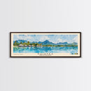 Raiatea, French Polynesia Watercolor Beach Print, Vacation Gift, French Polynesia Wall Art, Framed Canvas Print, Framed Beach Painting