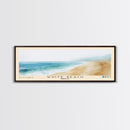 White Beach, Morocco Watercolor Beach Print, Vacation Gift, Morocco Wall Art, Framed Canvas Print, Framed Beach Painting