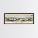 Angarsk Russia Panoramic Travel Poster, Framed Canvas Print or Metal Wall Art, Travel Art, Home Decor, Panoramic Painting, Midcentury Art