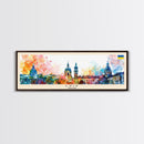 Lviv Ukraine Wall Art, Panoramic Travel Poster, Panoramic Framed Canvas Print, City Wall Art, Wall Hanging Home Decor, Travel Art
