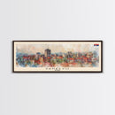 Panevo Serbia Wall Art, Panoramic Travel Poster, Panoramic Framed Canvas Print, City Wall Art, Wall Hanging Home Decor, Travel Art