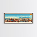 Getafe Spain Panoramic Travel Poster, Framed Canvas Print or Metal Wall Art, Travel Art, Home Decor, Panoramic Painting, Midcentury Art
