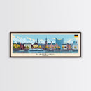 Hamburg Germany Travel Print Wall Art, Panoramic City Art, Travel Art, Wall Decor, Vacation Gift, Framed Canvas Print Or Metal Art