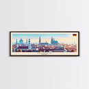 Munich Germany Wall Art, Panoramic Travel Poster, Panoramic Framed Canvas Print, City Wall Art, Wall Hanging Home Decor, Travel Art