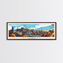 Nottingham United Kingdom Wall Art, Panoramic Travel Poster, Panoramic Framed Canvas Print, City Wall Art, Wall Hanging Home Decor, Travel Art