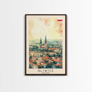 Gliwice Poland Cityscape Art, Framed Canvas Print, Bedroom Wall Art, Travel Poster Art, Wall Decoration, Polish Art