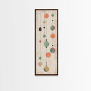 Abstract Hanging Lanterns On A Rustic Background – Framed Canvas Print With Skinny Art And Tall Art In Ukiyo-E Art And Japanese Style Art