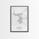 Oxnard Street Map, California Map, City Map Art, Minimalist Art, Wall Art, Canvas Print, Bedroom Print, Anniversary Gift, Travel Wall Print