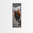 Vibrant Western Bison Framed Canvas Print | Rustic Wildlife Art | Moody Southwest Wall Art | Farmhouse Decor | Nature Art | Gift Idea
