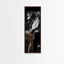 Cowboy Roping Art, Framed Canvas Print, western décor, rustic wall art, moody art, cowgirl painting, gift idea,southwest wall art