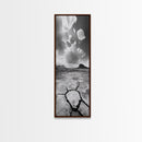 Desert Cracked Earth, Canvas Print, Moody Southwest Wall Art, Joshua Tree Art, Rustic Landscape Art, Extra Wide Art, Above Sofa