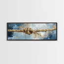 Nautical Rope Art, rustic decor, nautical painting, coastal decor, farmhouse art, wabi sabi art, framed canvas print, moody art