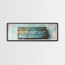 Coastal Fence Art, Framed Canvas Print, Moody Art, Wabi Sabi Art, Black and White Art, Rustic Decor, Extra Wide Art, Farmhouse Art, Nautical Wall Art