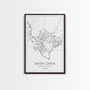 Santa Clarita Street Map, California Map, City Map Print, Minimalist Art, Wall Art, Canvas Print, Bedroom Wall Décor, Unique Travel Gifts