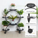 4-Wheel Plant Stand with Pots