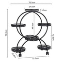 4-Wheel Plant Stand with Pots