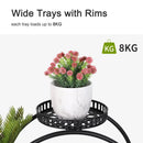 4-Wheel Plant Stand with Pots
