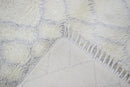 Handmade 4x6 Ivory Moroccan Design Wool Area Rug