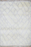 Handmade 4x6 Ivory Moroccan Design Wool Area Rug