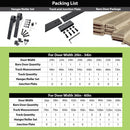 Finished & Unassembled Single Barn Door with Non-Bypass Installation Hardware Kit (Single X Design)