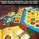 Organizer made of natural wood for the board game colonizers (Settlers of Catan)