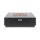 Alora 40-Inch 50K BTU Modern Outdoor Square Iron Backyard Patio Fire Pit (SAK31635)
