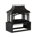 Alora 40-Inch Outdoor Steel Wood-Burning Backyard Fireplace Fire Pit (SAK45758)