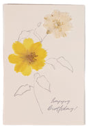 Happy Birthday - Cosmo Pressed Floral Stationery