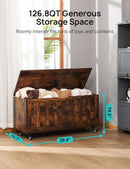 39 Inch Rustic Brown IndustrialGrade SolidStorage Chest