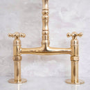 Timeless Unlacquered Brass Bridge Faucet for Classic Elegance