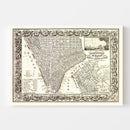 Vintage Map of New York City, New York 1836