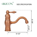One-Handle Copper Bathroom Sink Faucet