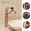 One-Handle Copper Bathroom Vessel Faucet