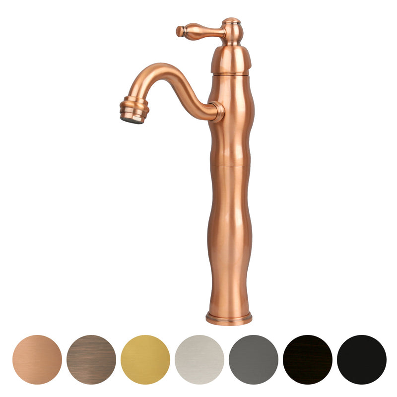 One-Handle Copper Bathroom Vessel Faucet - AK40118A-C