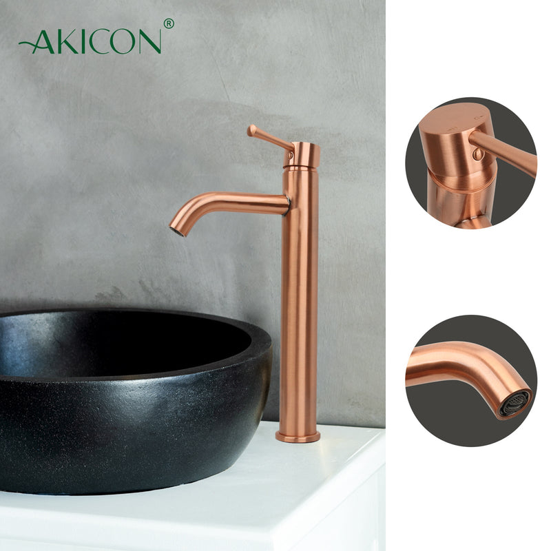 One-Handle Copper Bathroom Vessel Faucet - AK40166A-C