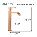One-Handle Copper Bathroom Vessel Faucet - AK40166A-C