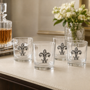 Fleur-de-Lis Bar Glasses Set of 4