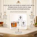 Fleur-de-Lis Bar Glasses Set of 4