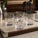 Equestrian Bit Bar Glasses Set of 4