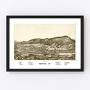 Vintage Map of Bristol, Vermont 1889