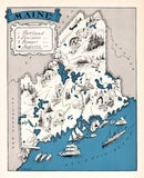 Vintage Map of Maine 1931