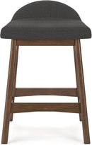 Counter Height Bar Stool Set Of 2 28.5 Inch Charcoal Brown