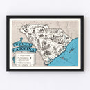 Vintage Map of South Carolina 1931
