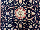 Navy Blue Pak Persian Rug 6x10, Floral Medallion, Traditional Persian Area Rug, Fine 240 KPSI