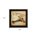 Toy Airplane Black Framed Print Wall Art