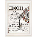 Home Or Laughter 1 White Framed Print Wall Art