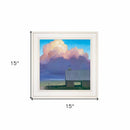 Through Rows 1 White Framed Print Wall Art