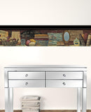 Set Of Three Country Bath 8 Black Framed Print Bathroom Wall Art
