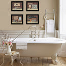Set Of Four Bathroom Collection II 1 Black Framed Print Bathroom Wall Art